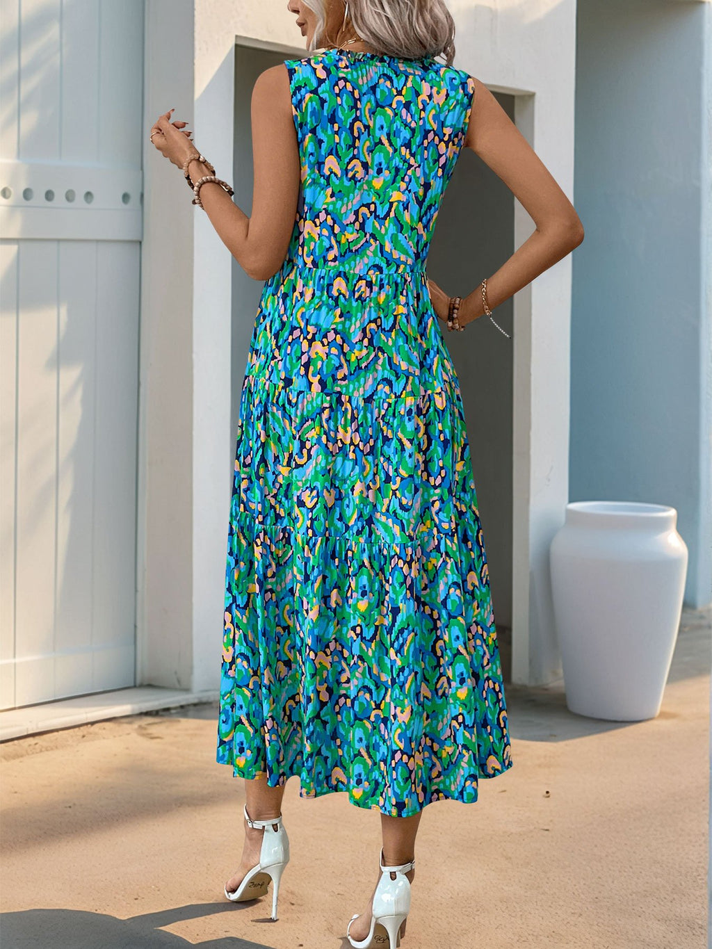 Loose Others Boho Geometric Dress With No