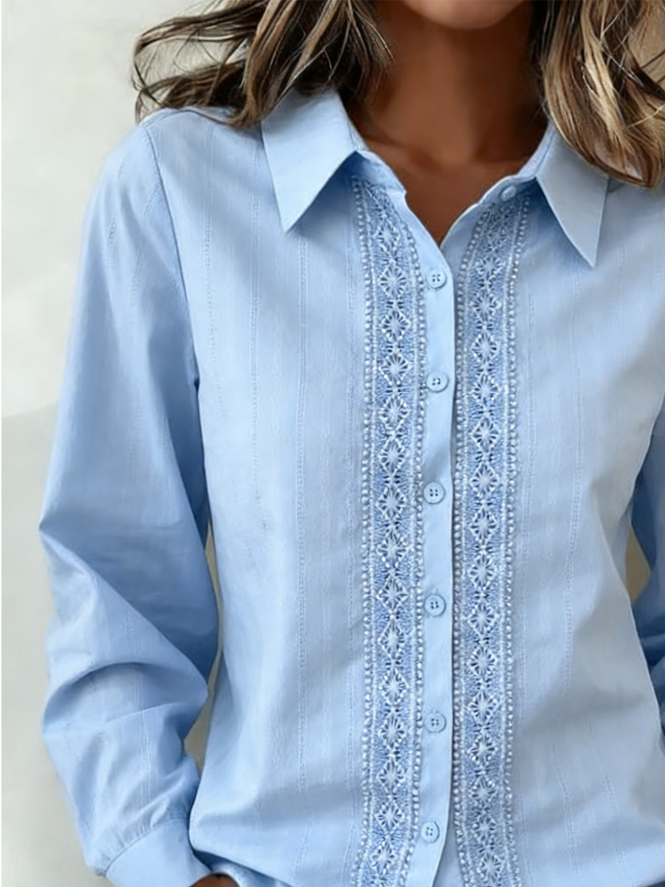 Shawl Collar Plain Cotton Casual Shirt