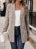 Basic Loose Autumn And Winter New Solid Color Cashmere Long-sleeved Bottoming Cardigan Knitted Cardigan