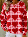 Loose Crew Neck Cotton-Blend Vintage Sweatshirt
