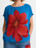 3D Printing Crew Neck Loose Summer Going Out Casual Top