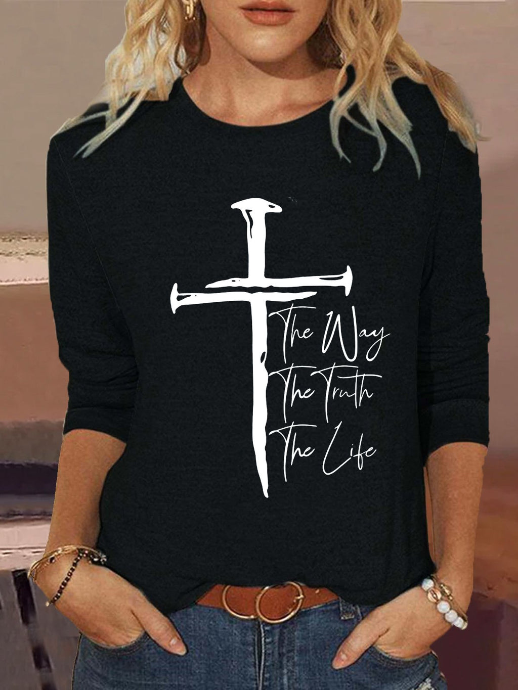 Women's Christian Cross Casual Shirt
