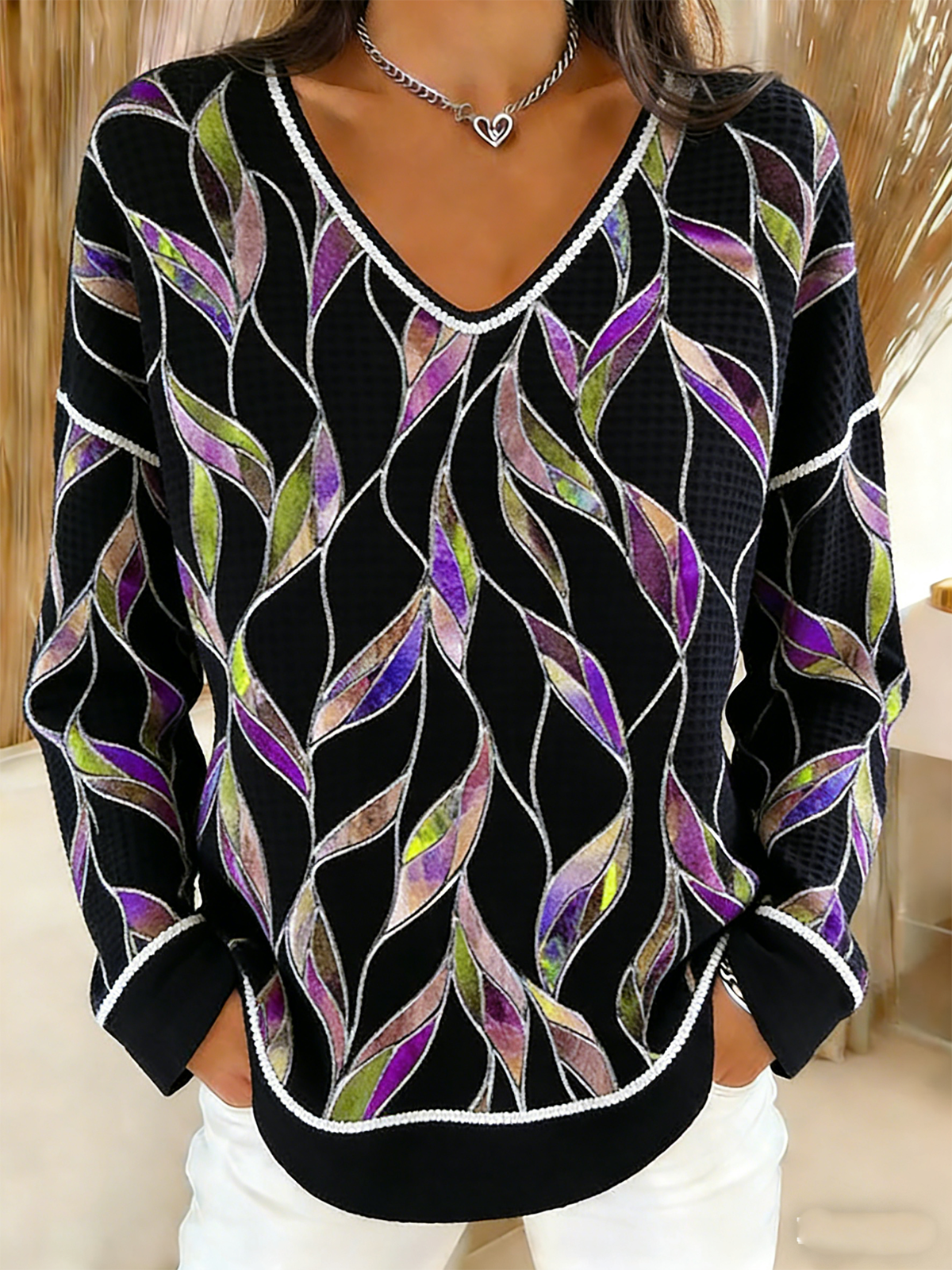 Geometric Loose Casual T-Shirt