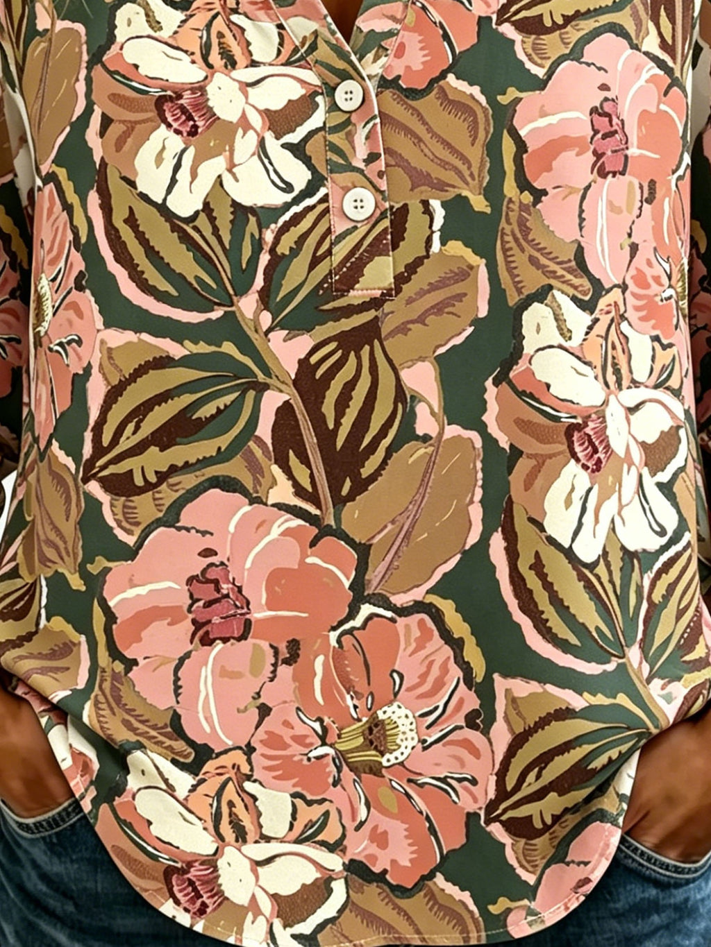 Women's Three Quarter Sleeve Blouse Spring/Fall As Picture Floral Printing Square Neck Daily Going Out Vintage Top