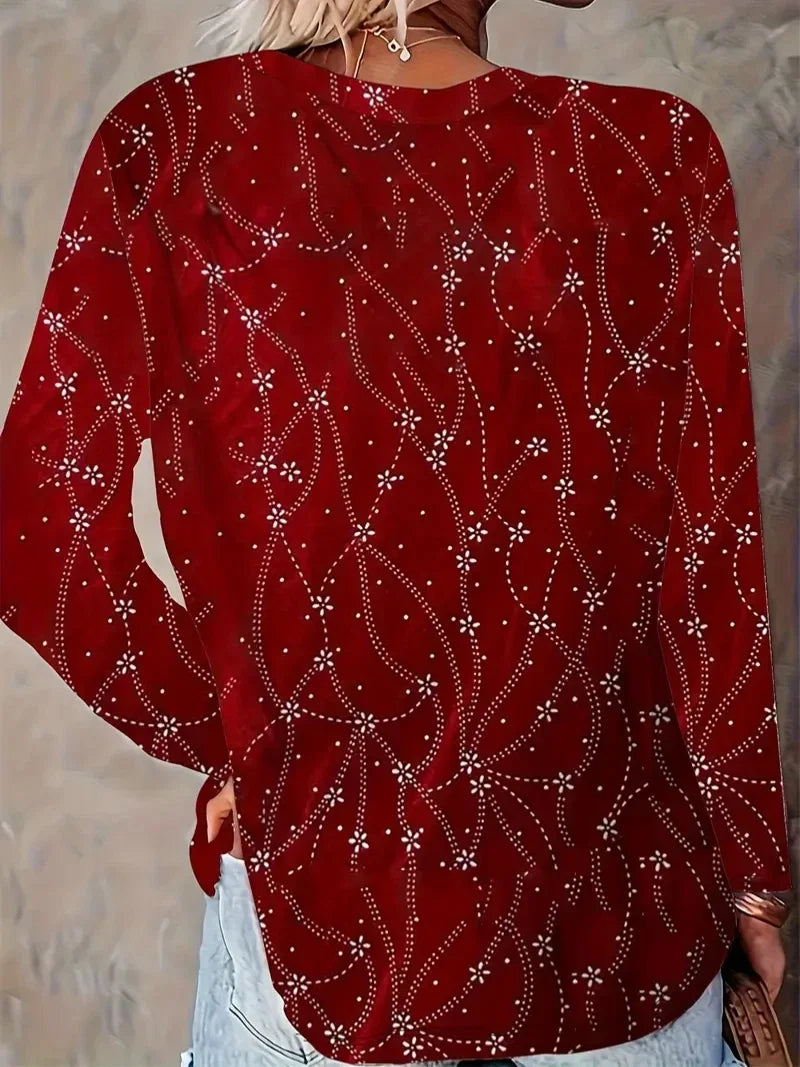 Women's T Shirt Floral Graphic Plants Vintage Stylish Classic Long Sleeve Crew Neck Regular Tops