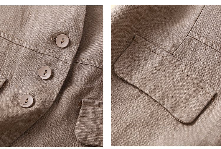 Cotton And Linen Others Loose Elegant Vest