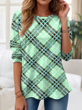 Casual Color Block Crew Neck T-Shirt