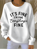 Crew Neck Simple Letter Pattern Sweatshirt