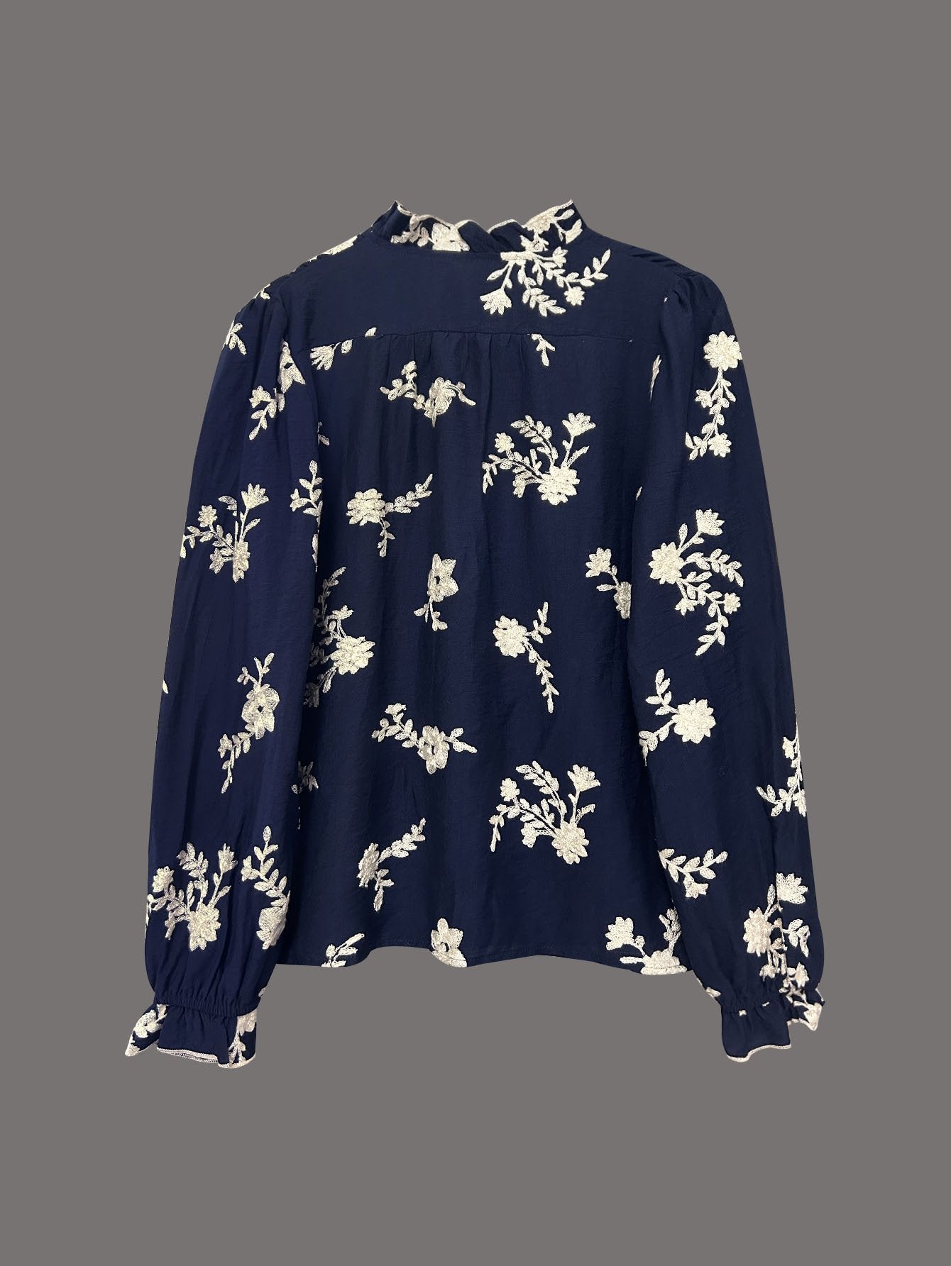 Loose Cotton Embroidery Patterns Vintage Shirt