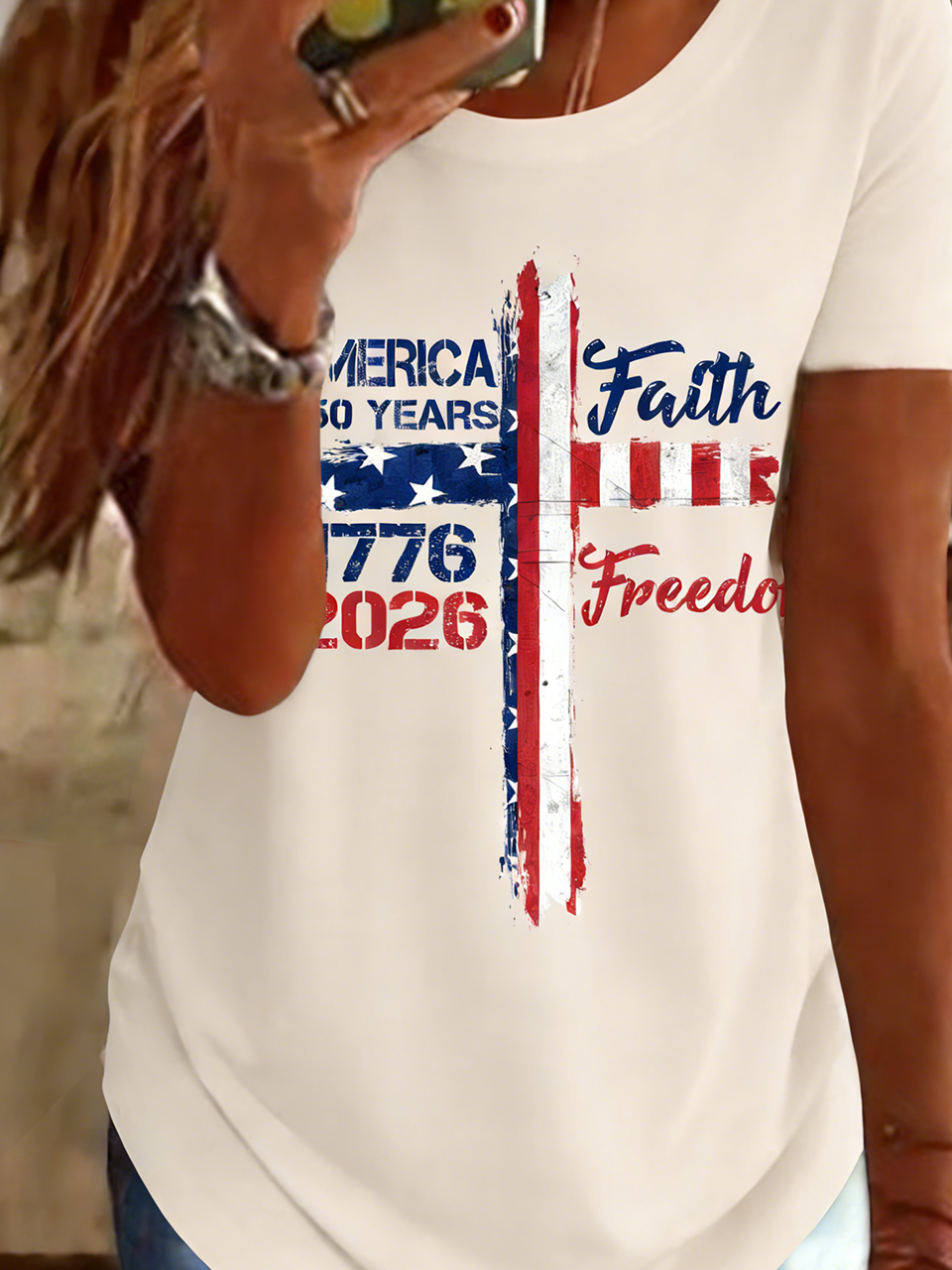 Retro American 250th Anniversary T-shirt, Vintage Independence Day T-shirt