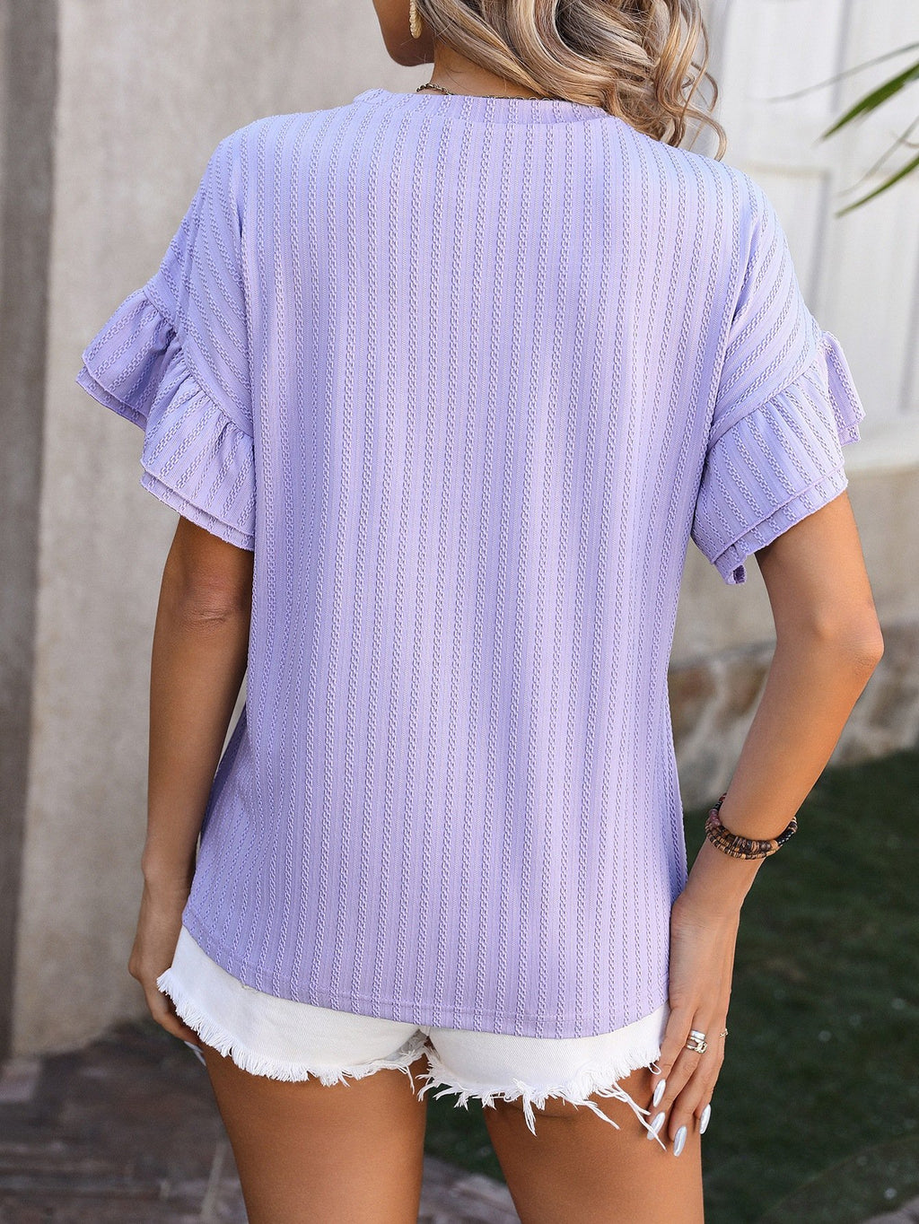 Loose Elegant Crew Neck Plain T-Shirt