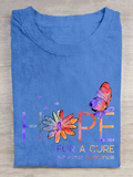 Women's Hope For A Cure Purple Ribbon T-Shirt