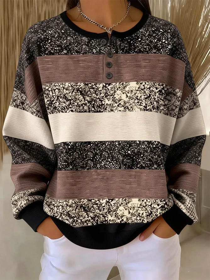 Casual Others Striped Sweatshirt