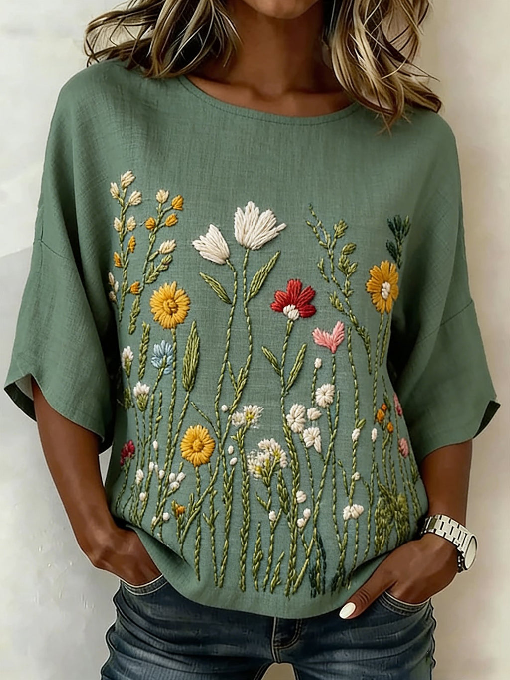 Cotton And Linen Loose Elegant Shirt