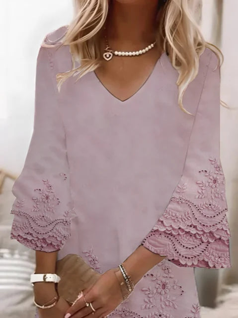 Women's Floral Print V-Neck Dress