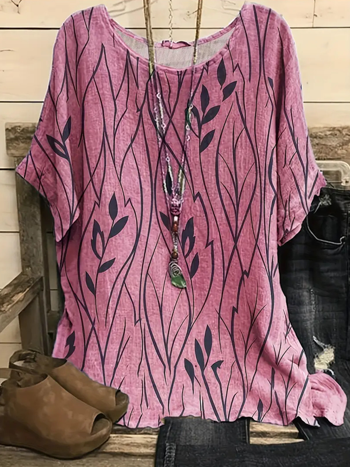 Vintage Plants Dolman Sleeve T-Shirt