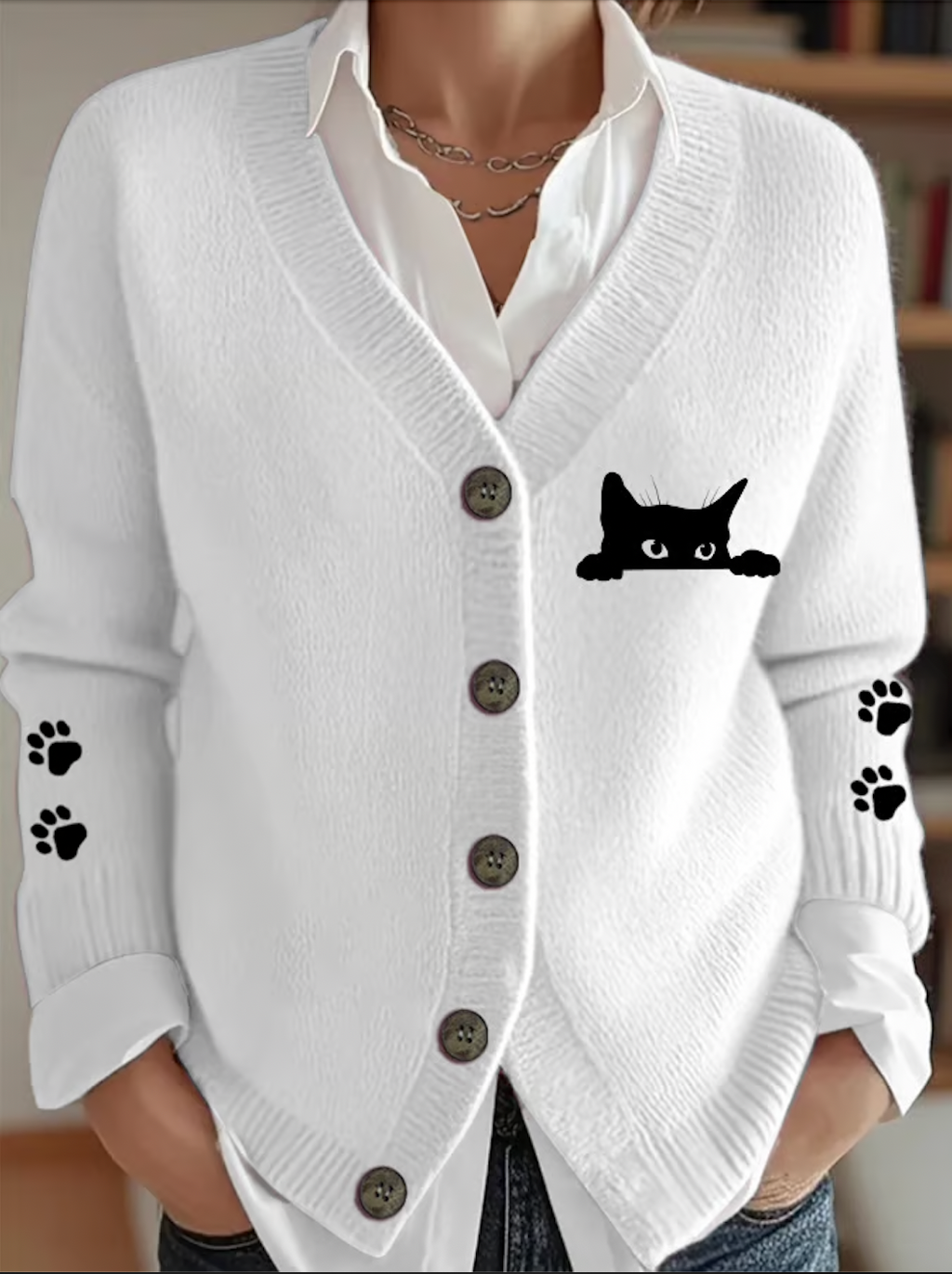 V Neck Regular Fit Cardigan