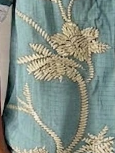 Botanical Pattern Vintage V Neck Blouse