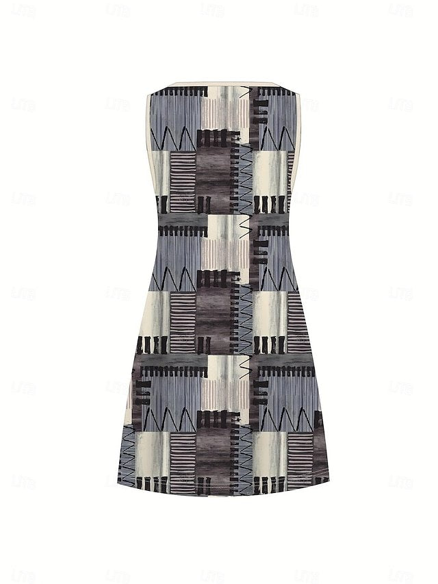 Cotton Regular Fit Colorblock Casual Dress With No