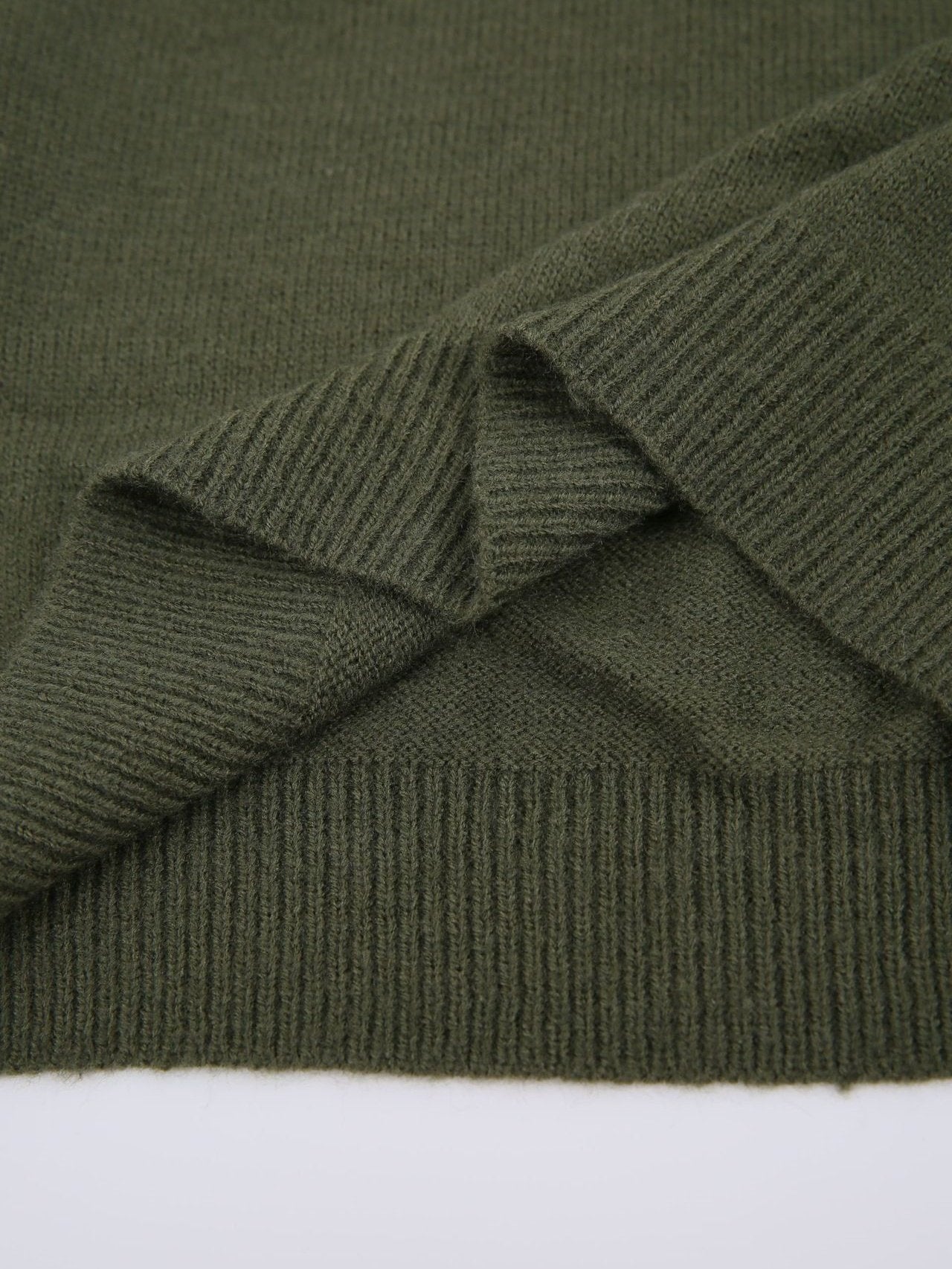 Plain Mock Neck Street Sweater