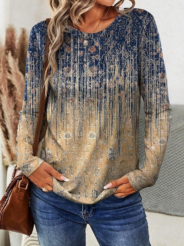 Regular Fit Casual Floral T-Shirt