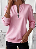 Crew Neck Casual Striped Loose Sweatshirt