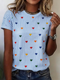 Cotton Striped Casual Regular Fit T-Shirt