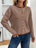 Striped Casual Cardigan