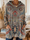 Printing Loose Vintage Hoodie