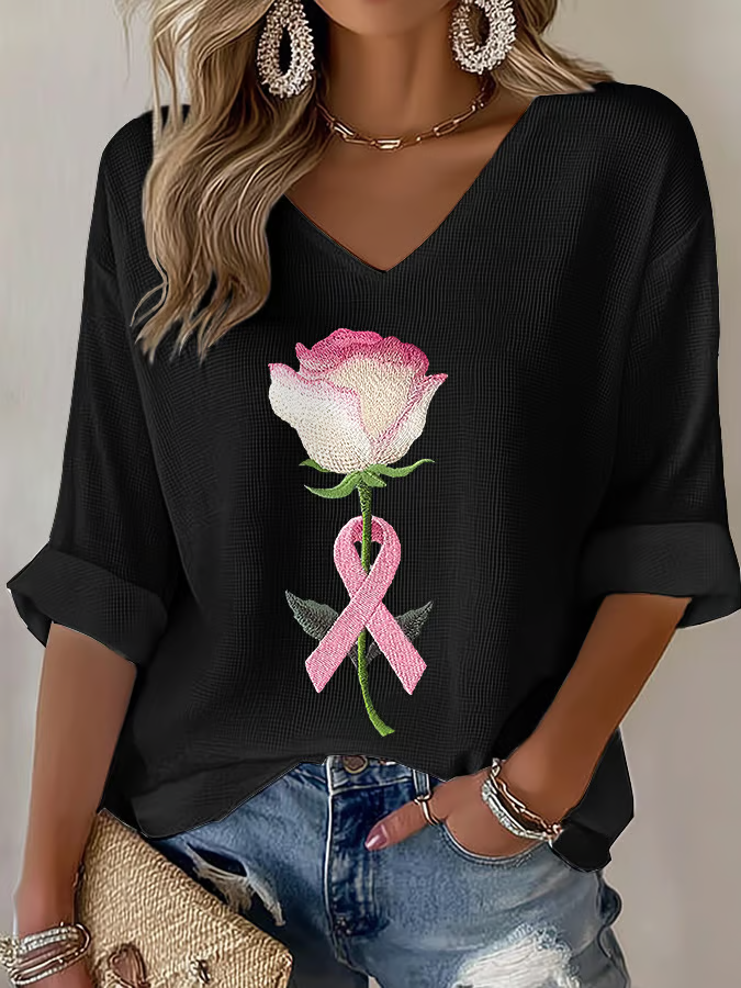 Casual Regular Fit V Neck T-Shirt