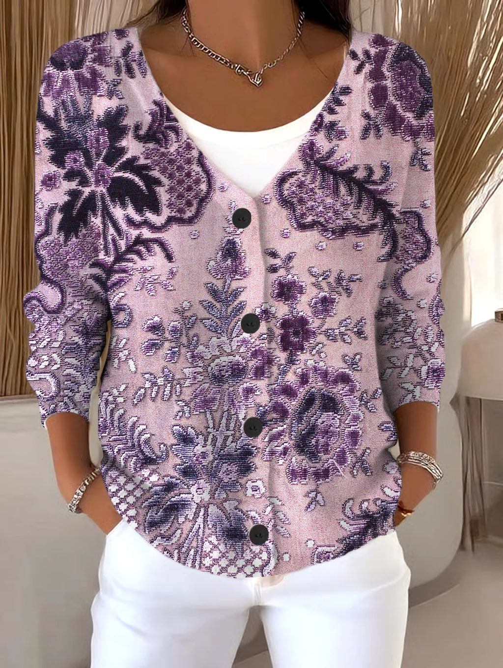 Boho Loose V Neck Cardigan