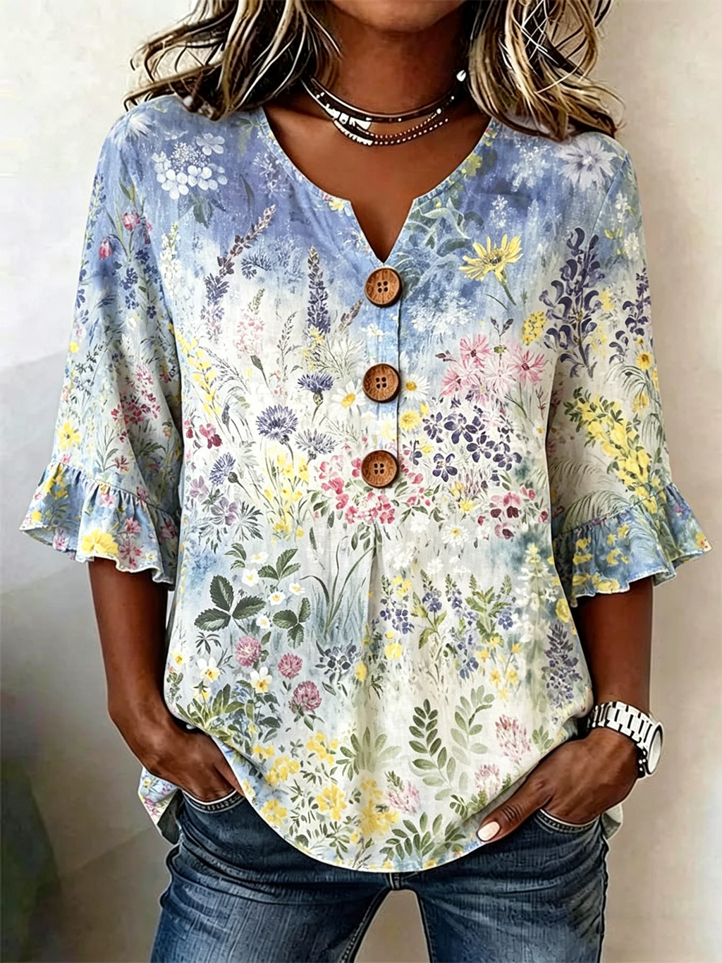 Loose Vintage Others Floral Shirt