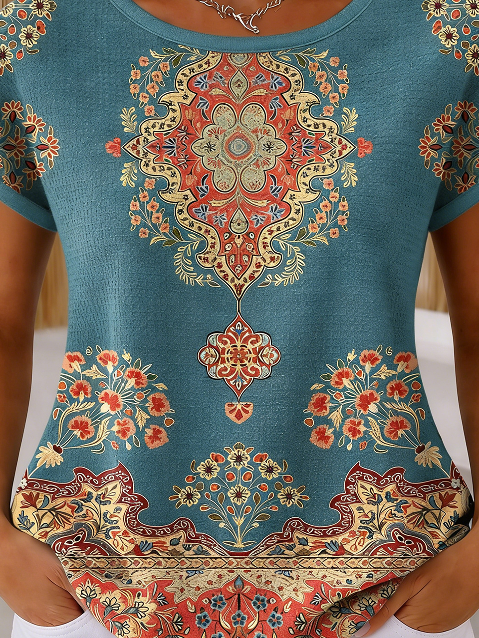 Others Nationality/Ethnic Vintage Loose T-Shirt