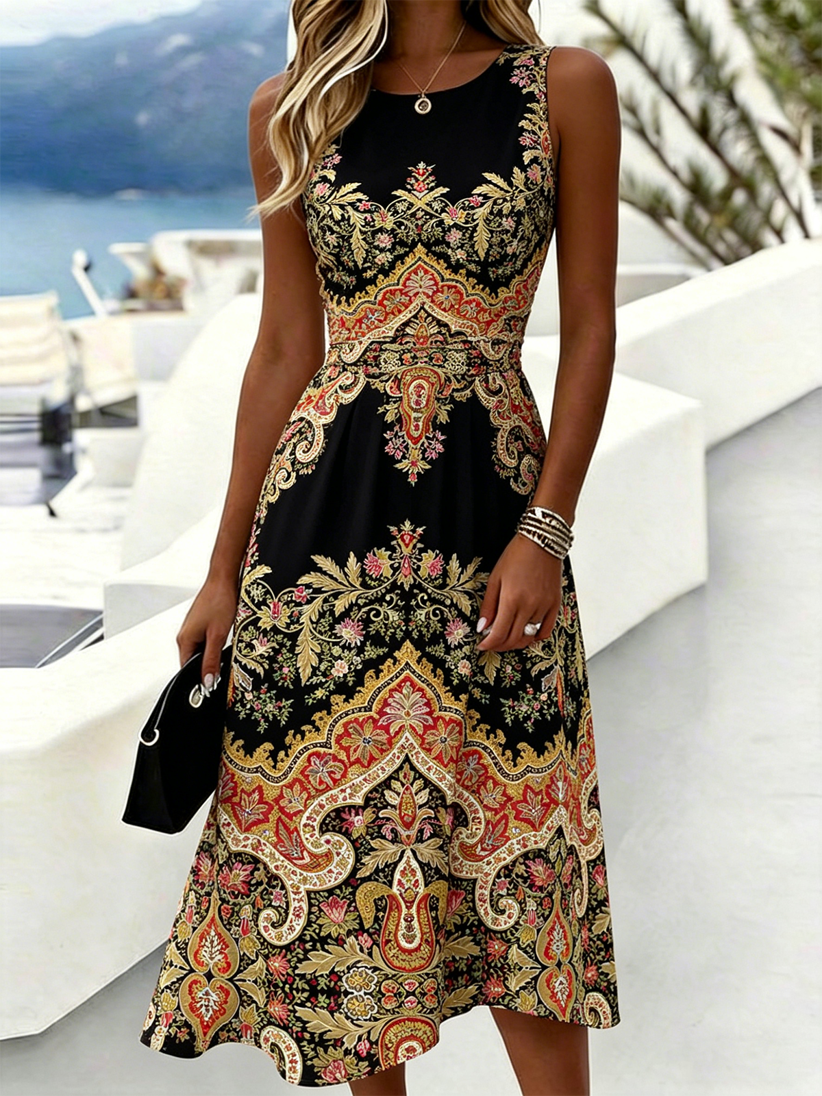 Nationality/Ethnic Elegant Dress With No