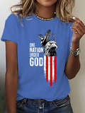 Women's one nation under god short-sleeved T-shirt