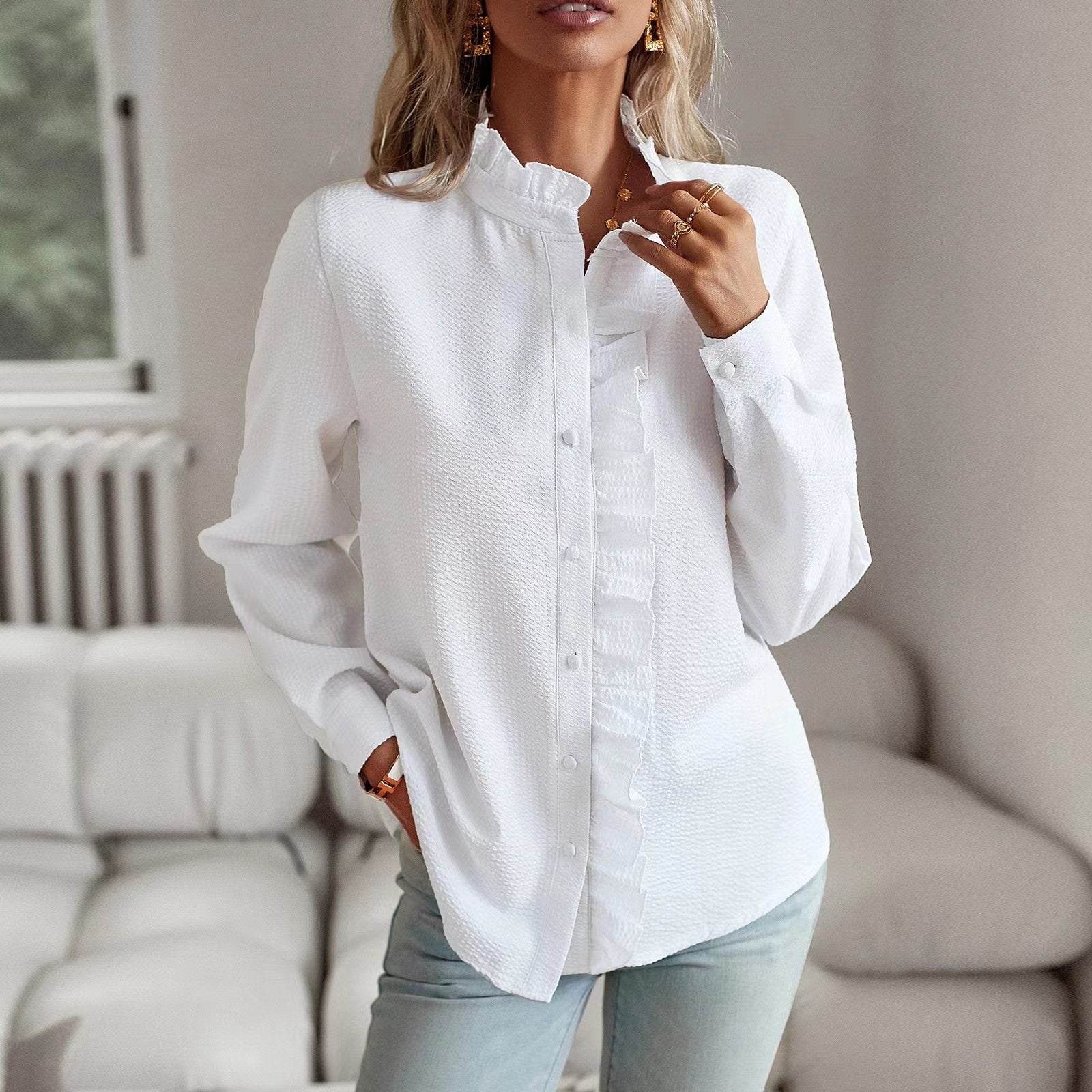 Others Loose Vintage Cotton Shirt