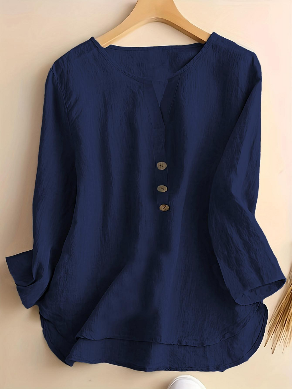 Stylish V Neck Buttons Going Out Casual Shirt