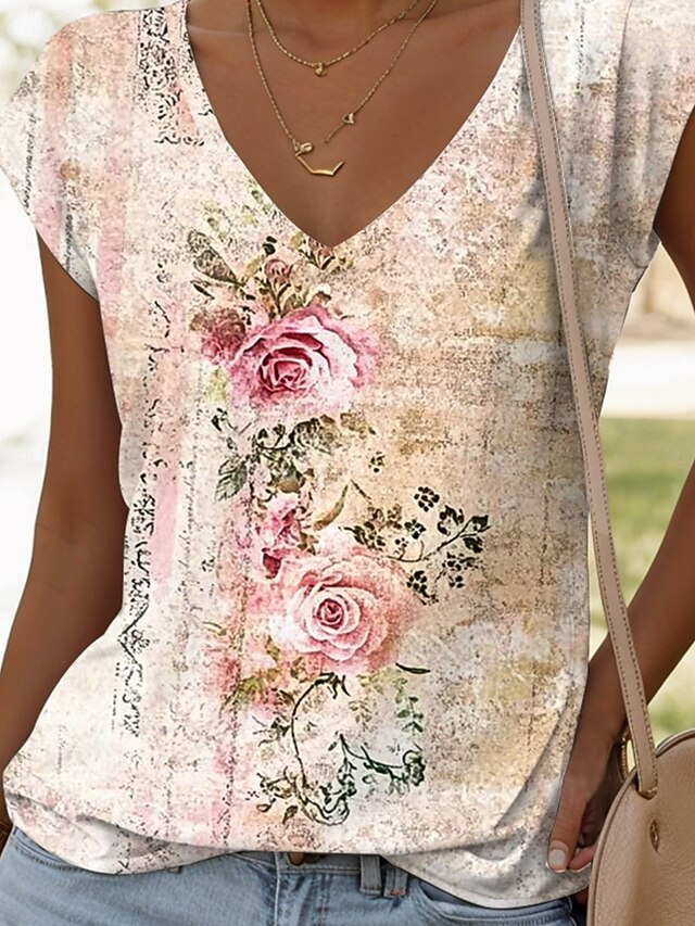 Floral Casual Regular Fit T-Shirt