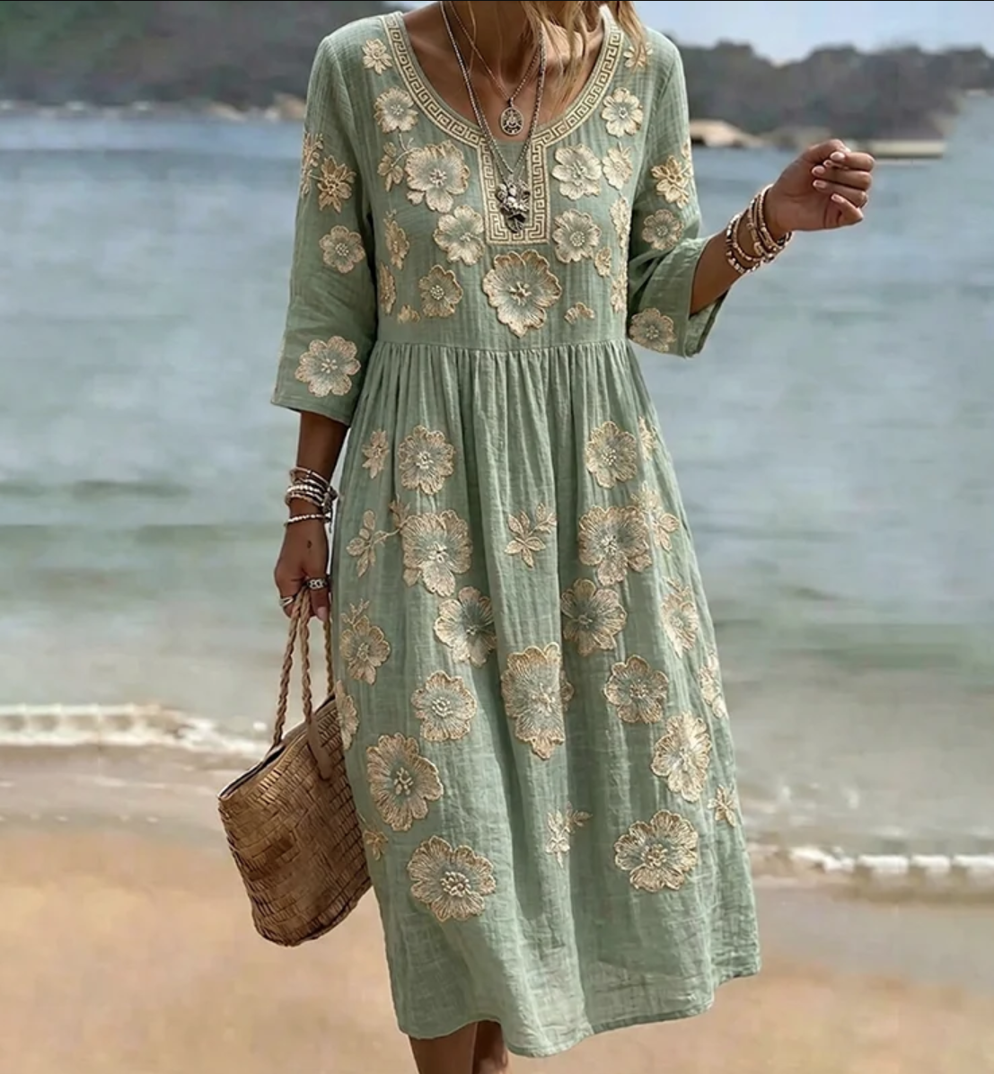 Loose Vintage Others Dress With No