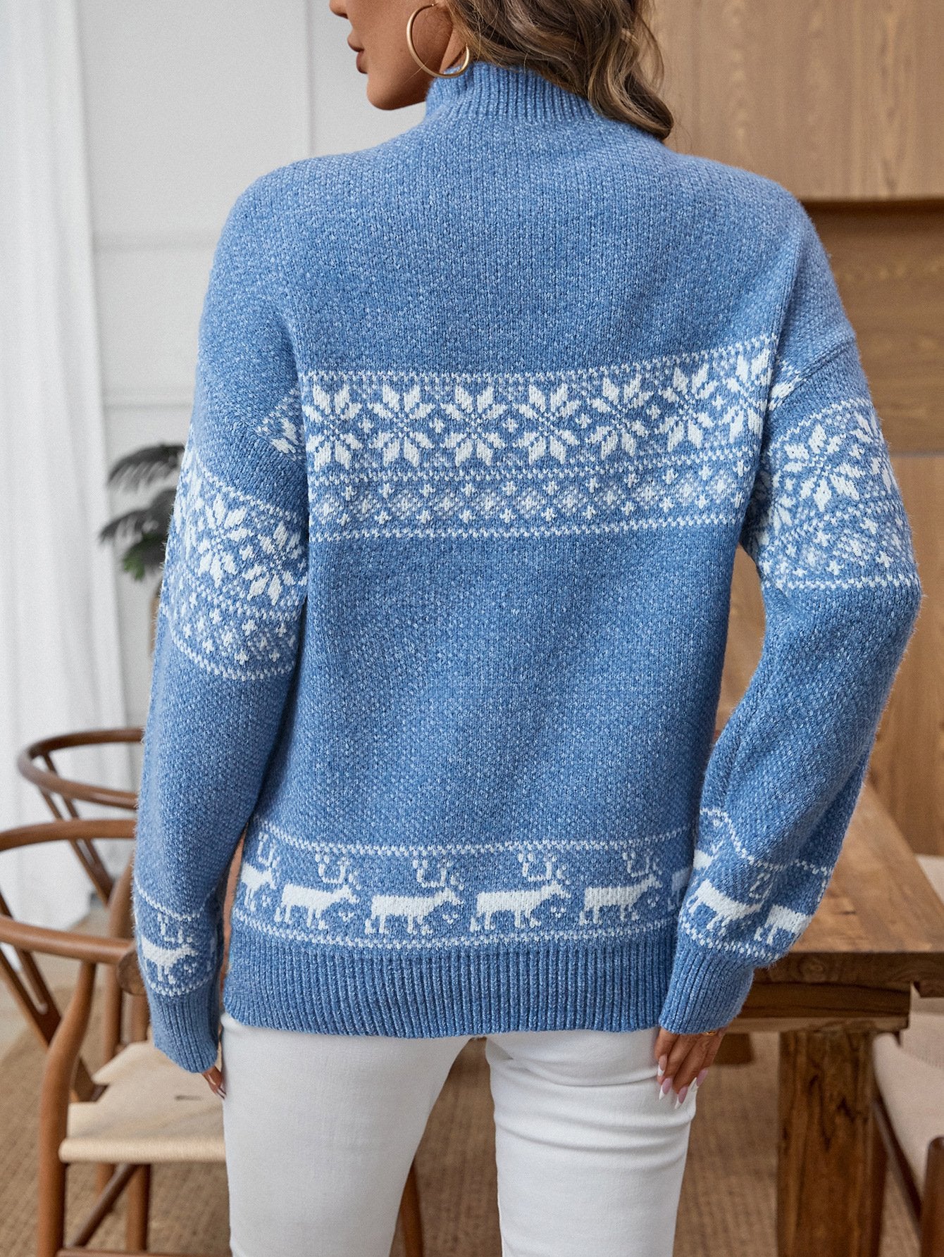 Crew Neck Casual Regular Fit Color Block Sweater
