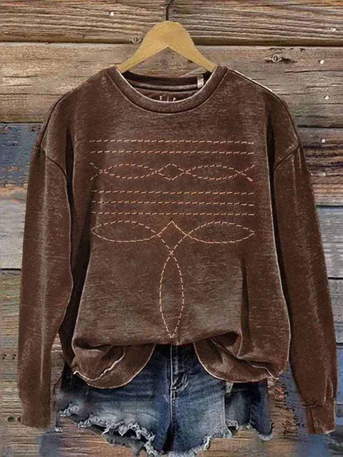 Abstract Casual Printing Sweatshirt