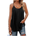 Elegant Loose Plain Cotton-Blend Cami