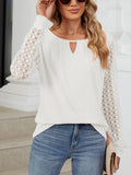 Casual Lace Plain Blouse