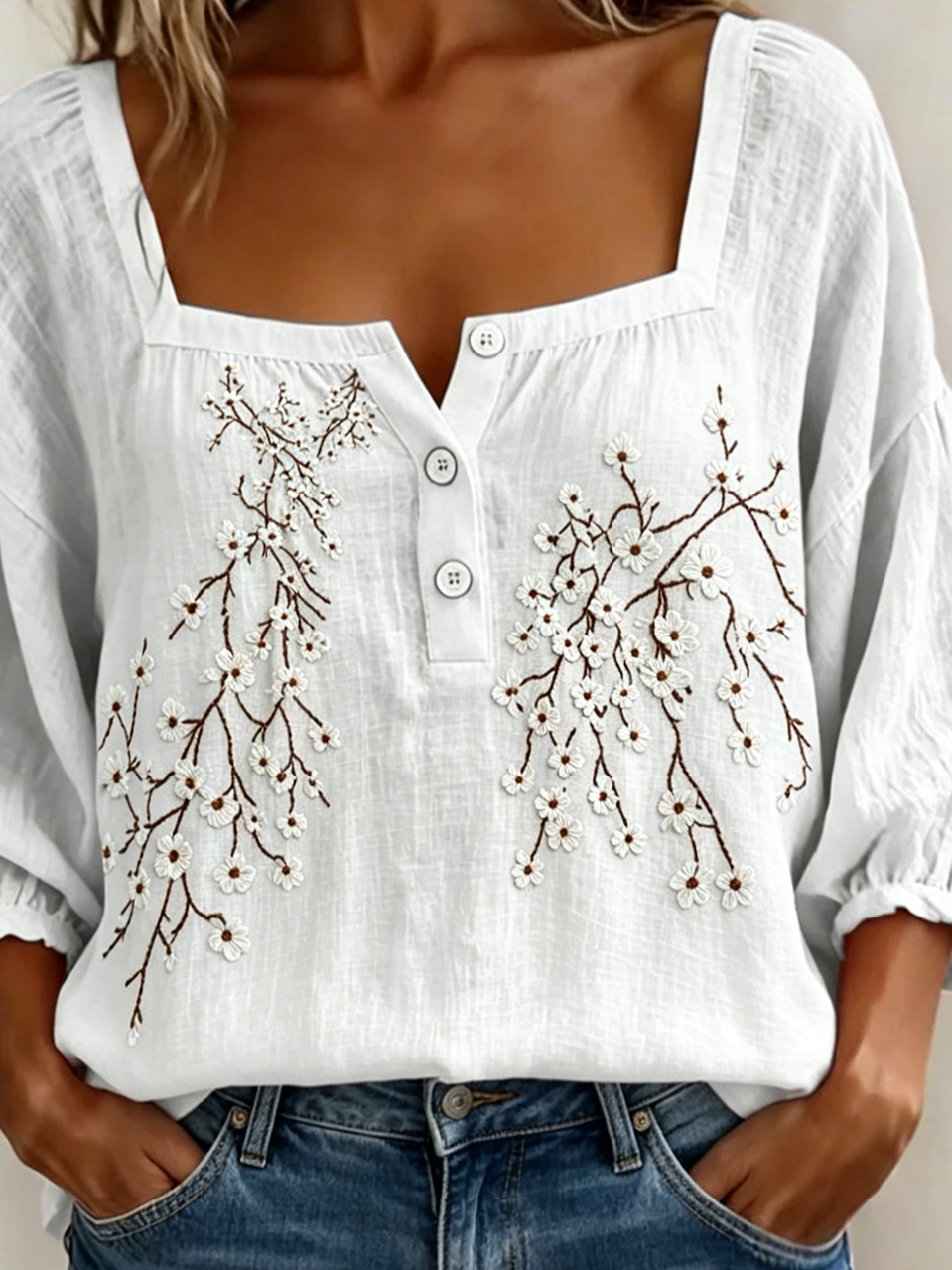Elegant Loose Others Floral Shirt
