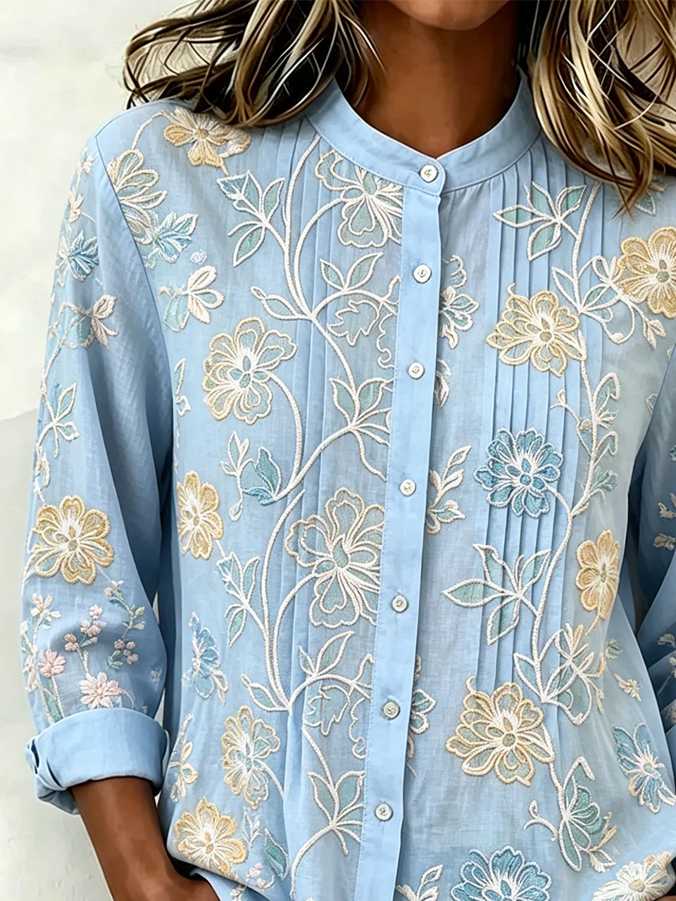 Ruched Elegant Others Linen Blend Shirt