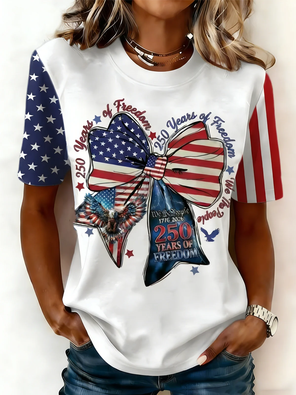 250th anniversary Crew Neck Usa/Us/American Casual T-Shirt
