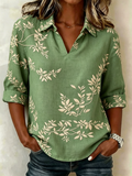 Vintage Shawl Collar Loose Shirt