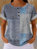 Others Loose Geometric Vintage T-Shirt