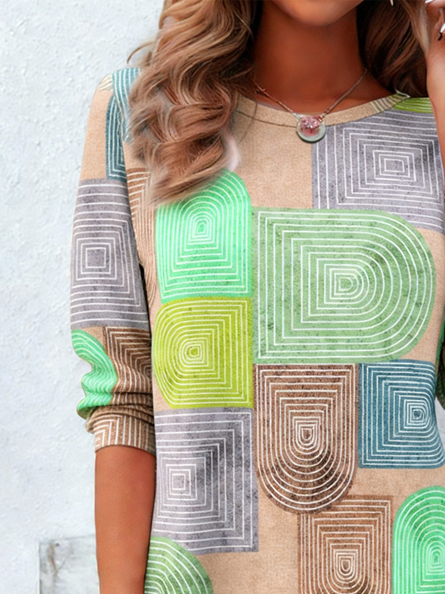 Cotton Elegant Crew Neck T-Shirt