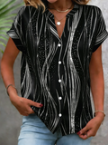 Loose Others Elegant Striped Shirt